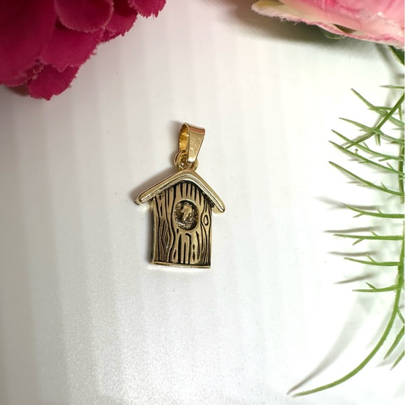 NEW⚜️Gold Birdhouse Charm Pendant - Picture 4 of 5